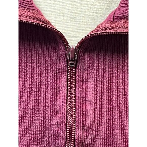 Chaps Mens Quarter Zip Sweater~Size Lrg~Maroon Long Sleeve Layering Shirt L5 16 - Picture 8 of 11